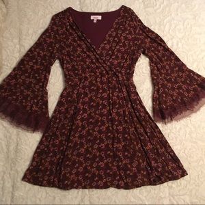 BOGO Bell sleeve vintage feel floral dress